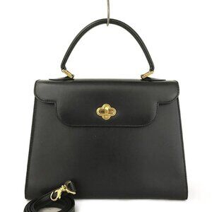 BALLY Leather Shoulder Hand Bag Navy blue/7BE1325